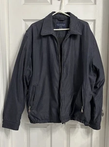 Hathaway Navy Blue Men's Jacket Size XXL Fleece Lined Heavy Warm - Picture 1 of 12