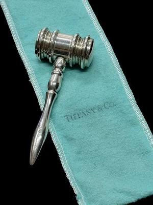 Mazo de jueces de plata esterlina Tiffany Co de colección 86 gramos 4 pulgadas Foto 1 de 4