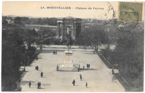 MONTPELLIER 34 Plateau du Peyrou CPA animée écrite à Mr Bergon de Montagnac 1920 - Imagen 1 de 2