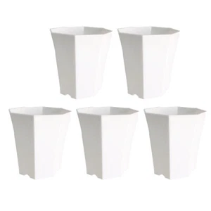 5Pcs Succulent Plant Pot Imitation Ceramic Octagonal Small Resin Flower Po-*- - Picture 1 of 6