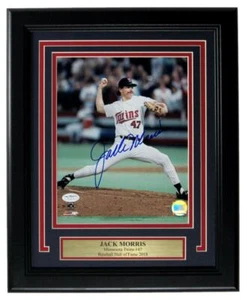 Jack Morris HOF Twins Signed/Autographed 8x10 Photo Framed JSA 164103 - Picture 1 of 3