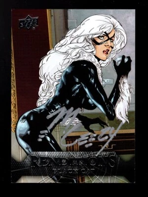 2024 UPPER DECK MARVEL RENDITIONS #75 BLACK CAT MATTHEW CLARK AUTO 29/65 - Image 1 of 2