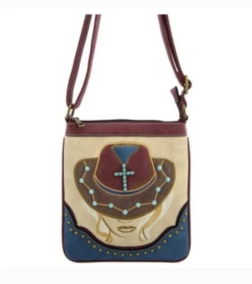 Red Blue Western Hat Turquoise Crossbody Conceal Carry Purse - Image 1 of 4