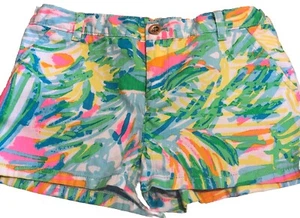 Lilly Pulitzer Shorts Girls Mini Callahan Sea Salt Sun Size 12 Adjustable Cotton - Picture 1 of 4