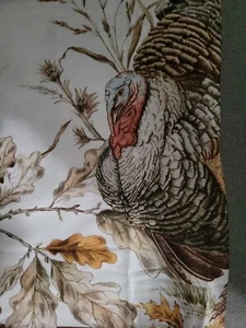 Williams Sonoma Autumn Plymouth Turkey Tablecloth 70”x90” Thanksgiving - Picture 1 of 4