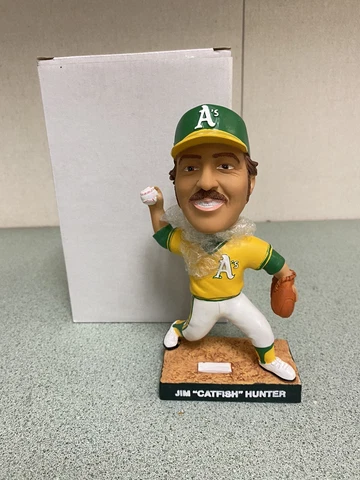 Jim "Catfish" Hunter Oakland Athletics A's Bobblehead NIB 2002 SGA FREE SHIP Cover