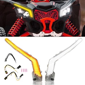 LED Turn Signal Light Chrome For Can Am Maverick X3 /XDS /XRS Turbo 2017-2023 - Picture 1 of 22