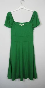Boden Square Neck Jersey Mini Dress Rolling Hills green Size 14 Reg D0612 - Picture 1 of 12