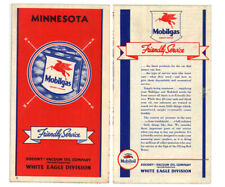 Vintage 1936 Minnesota Road Map – Socony-Vacuum Oil (White Eagle Div. - Mobil) 