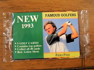 Fax-Pax 1993 Reino Unido Famous Golfers paquete de 5 tarjetas sellado de fábrica PGA Golf - Imagen 1 de 1