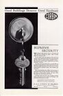Impression vintage annonce 1930 P & F Corbin fantaisie serrure de porte matériel annonce de sécurité