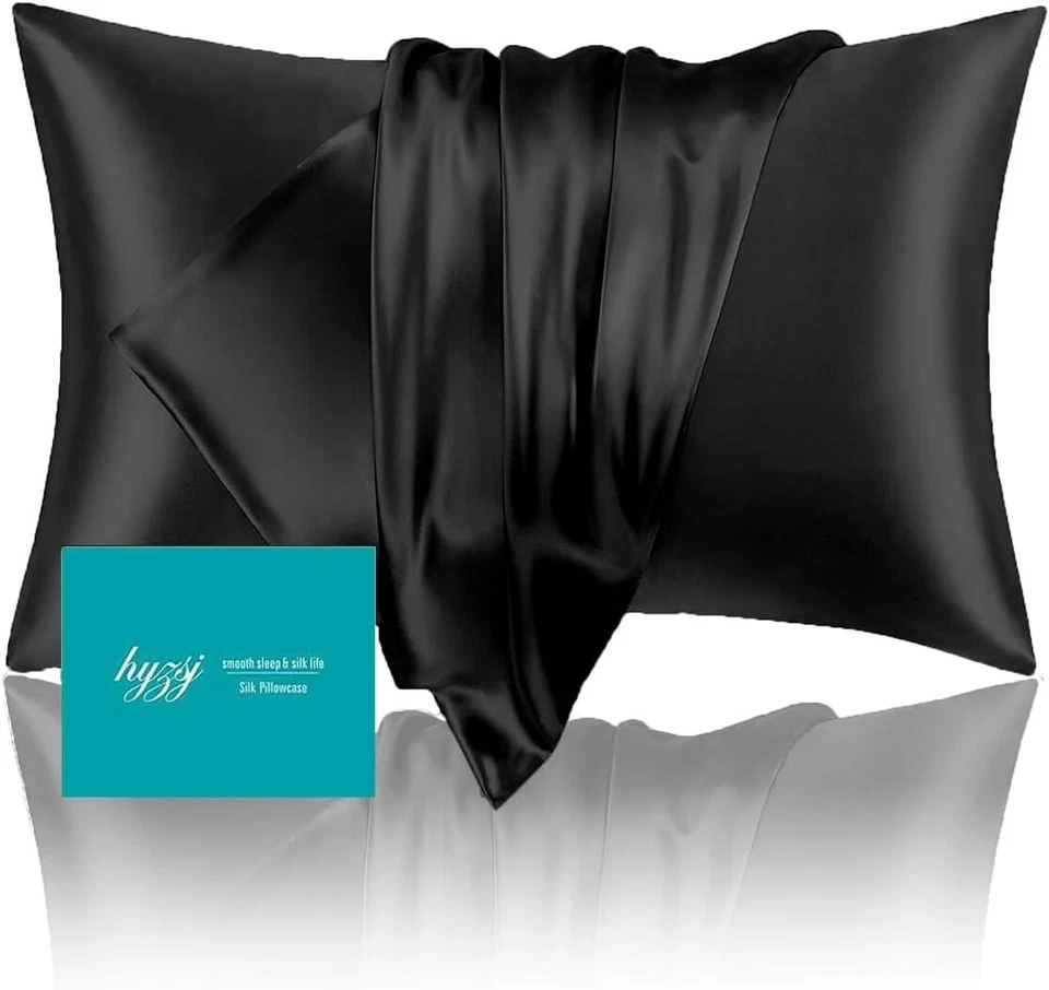 Fundas de Almohada de Seda Mulberry Talla Queen con Cremallera Oculta, Ultra Suaves, Mujer Hombre Foto 1 de 1