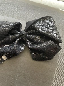 Jojo Siwa Large Bow Nickelodeon Black Sequin - Picture 1 of 2