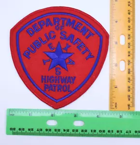 NUOVO Texas Dept of Public Safety Highway Patrol Patch Uniforme Ricamato Rosso Blu - Foto 1 di 4