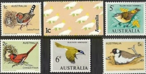 1966-1980 Australian Birds MNH First Decimals Set 6x [1c-6c] Stamp Denominations - Picture 1 of 1