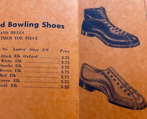 Vintage Bowling Shoes Illustrated Athletic Supply Catalog Brochure Price List - Picture 1 of 5