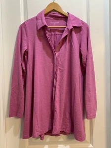 Soft Surroundings Women's Mage Button Front Tunic Shirt 3/4 Sleeve Small Flare - Picture 1 of 5