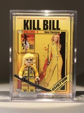 Kill Bill Uma Thurman Custom Mini Action Figure w Display Case 367 Mini-fig