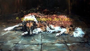 Borzoi Signed Dog Print by Susan Harper Unmounted - Picture 1 of 2
