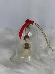 Vintage Christmas Angel Glass Bell Tree Ornament - Picture 1 of 8