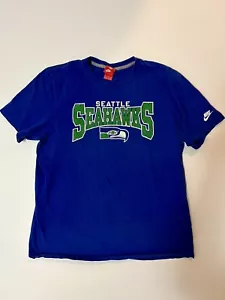 Vintage 90's NFL Seattle Seahawks Nike Logo XL XXL Football T Shirt Top Jersey - Picture 1 of 10