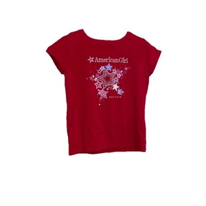 American Girl Boston Red Shirt Embroidered Graphic Star M 10/12 - Picture 1 of 6