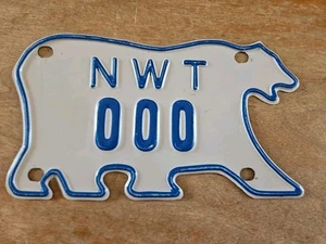 Canada SAMPLE MOTORCYCLE NWT Northwest Territories Polar Bear License Plate - Picture 1 of 2