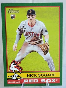 2025 Topps Heritage Nick Sogard Green Border Rookie Card #133 MLB Boston Red Sox - Bild 1 von 6