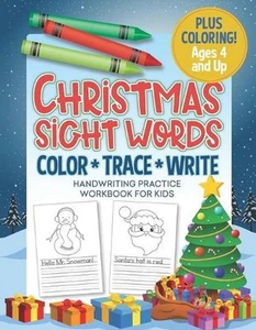 Christmas Sight Words - Handwriting Practice Workbook for Kids: Color and Trace - Picture 1 of 1