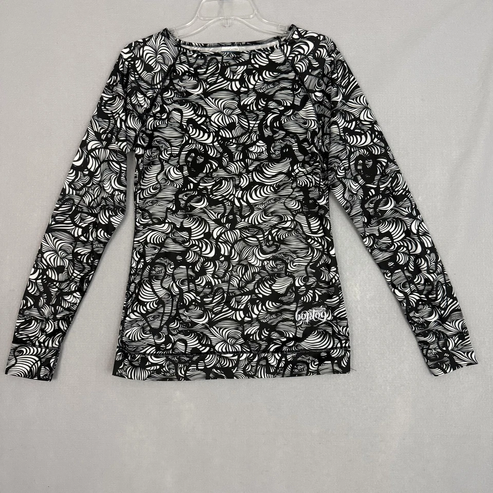 Camisa Burton Mujer Grande Negra Blanca Dryride Capa Base Manga Larga Térmica Foto 1 de 4