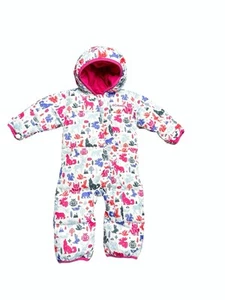 Columbia Blue Kid's Animal Print Snowsuit Bunting Size 6-12 Months - Picture 1 of 7
