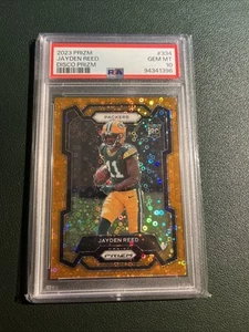 2023 Panini Prizm Jayden Reed #334 Disco Prizm RC PSA 10 - Bild 1 von 2
