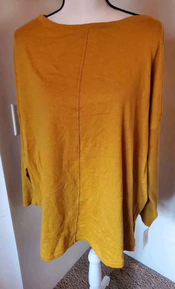 Style & Co Woman's Sweater Yellow 2X NWT - Imagem 1 de 1