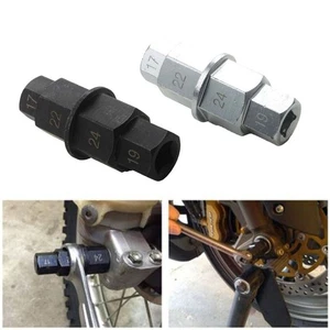 Attrezzo Mandrino Assale 17 19 22 24mm Chiave Esagonale Presa Moto Ruota Anteriore Posteriore - Foto 1 di 7