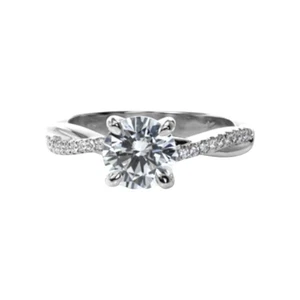 1.65 Ct Round Cut IGI Certified Lab Grown Diamond Wedding Ring 14K White Gold - Picture 1 of 8