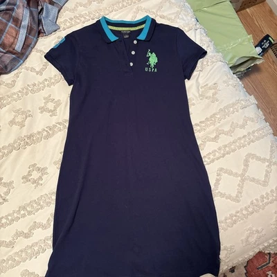 Vestido Polo Ralph Lauren Deportivo Azul Marino Amarillo Big Pony Talla Grande Foto 1 de 4