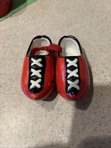 Hand Painted Deco Holland Amsterdam Mini Clogs - Picture 1 of 4