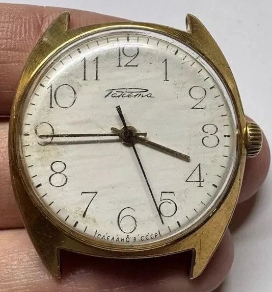 USSR watch Raketa, gold - plated, vintage USSR, CLASSICS. - Image 1 of 4