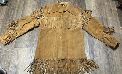 Chaqueta De Colección Brill Bros Timberline Para Hombres 36 Flecos Occidentales Cuero Gamuza Años 70 Foto 1 de 4