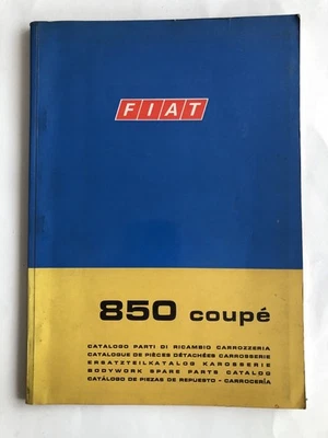 FIAT 850 CUPÉ ORIGINAL 1968 CARROCERÍA DE FÁBRICA Y MOLDURAS CATÁLOGO DE REPUESTOS Foto 1 de 4