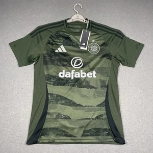 Celtic FC Jersey Mens Medium Green 24/25 Third Kit Scotland SPFL Football Soccer - Picture 1 of 10