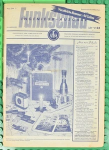 Funkschau - Nr. 24 - 1952 - Zeitschrift - Funktechnik - 2. Dez.-Heft - Vintage - Picture 1 of 2