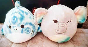 Squishmallows Reversible Duo (2-in-1) – Hai/Delphin ↔ Elefant & IgelGröße:12 cm - Bild 1 von 9