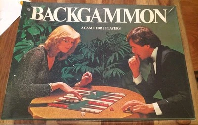 VINTAGE BACKGAMMON GAME COMPLETE NICE CONDITION WOODEN PIECES MICHAEL STANSFIELD - Image 1 of 4
