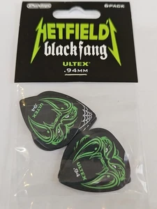 DUNLOP PH112P.94 Hetfield's Black Fang Picks 6 Picks with FREE Shipping - Picture 1 of 2