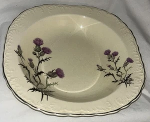 t s & t Taylor smith bowl thistle pattern Purple flower Crazing Beautiful - Picture 1 of 8