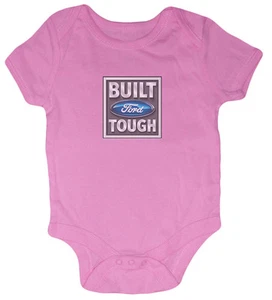 Built Ford Tough shirt baby tee one piece Ford romper bodysuit pink snapsuit - Picture 1 of 1