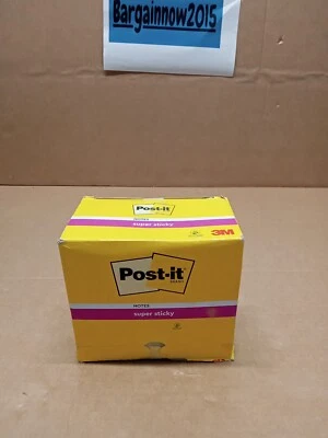 Post-it Super Sticky Notes Canary Yellow, Pack of 12 Pads, 90 Sheets per Pad. - Image 1 of 4