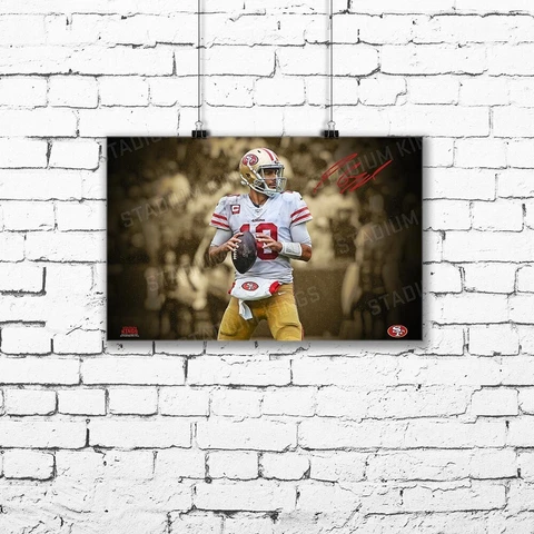 Facsimile Signature Autograph 49ers Jimmy Garoppolo 17 x 11 Spotlight Photo Cover