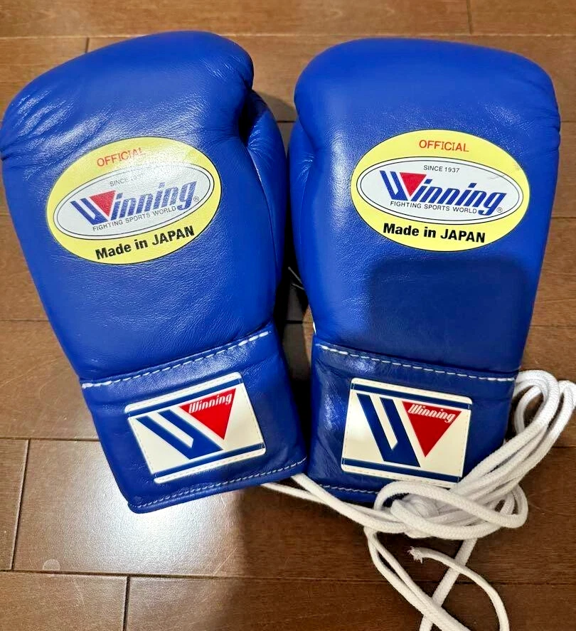 Pre-Owned Winning Boxing Gloves, Lace-Up, 8oz, Blue from Japan M